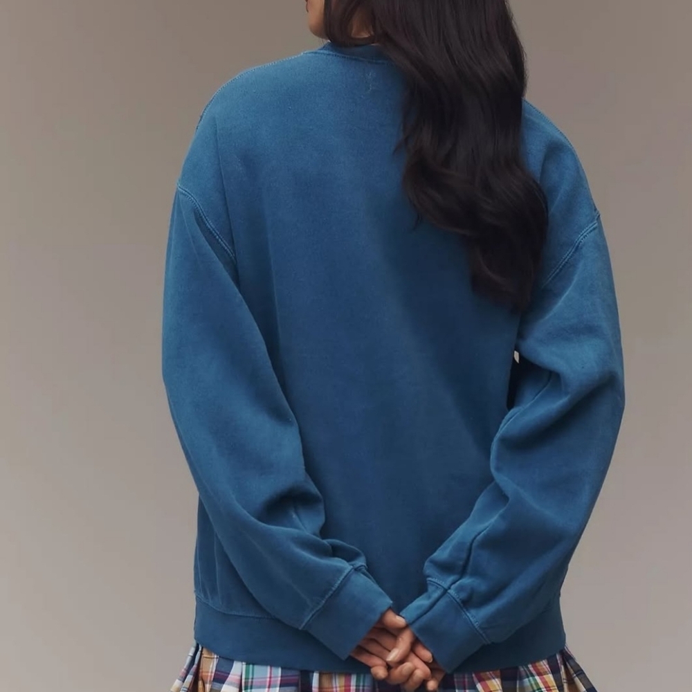 .Anthropologie Dachshund Puppy Dog Print Graphic Oversized  Sweatshirt. - Picture 3 of 7